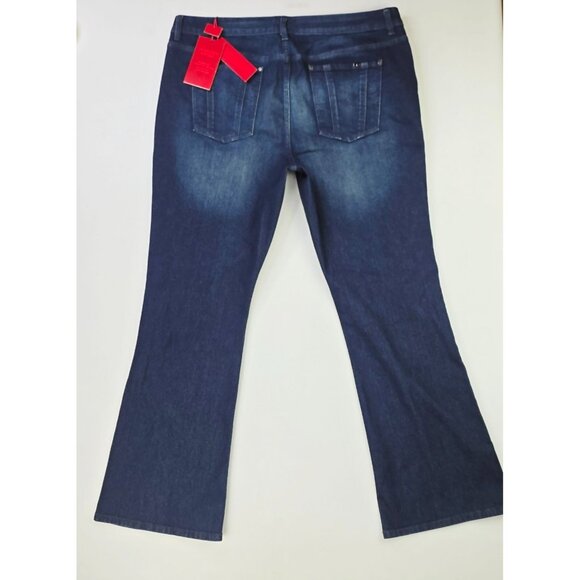 Jennifer Lopez Size 18W Womens 33" Inseam Bootcut Stretch Blue Denim Jeans NWT - Picture 1 of 13